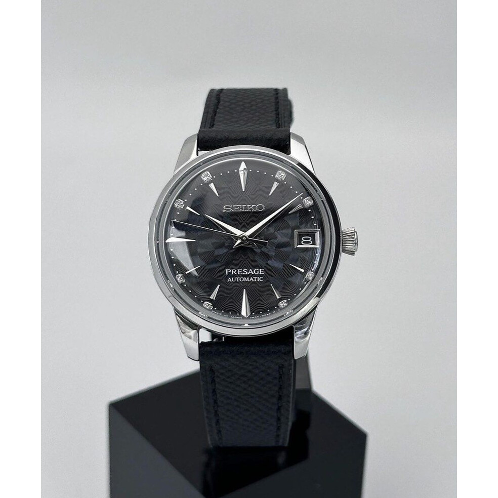 Custom Seiko Mod • Black Sakura Diamond Presage • 33mm